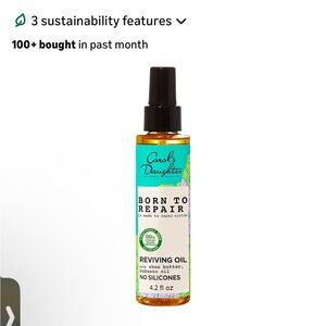 NEW Carols Daughter. Born to Repair. Reviving Oil 4.2 oz. Repair Restore Hair.